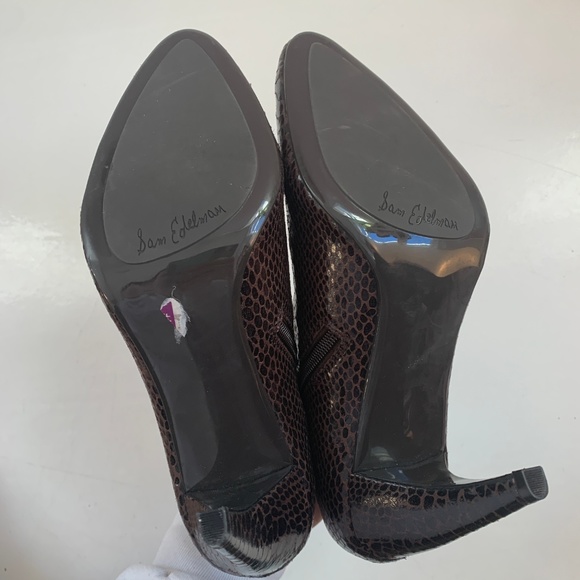 Sam Edelman Whitely Brown Boa Snake Skin Bootie - Picture 7 of 8